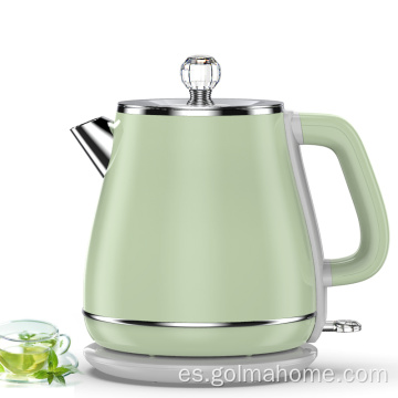 Tetera inalámbrica de 1.8L, sin BPA, caldera de agua caliente de tacto frío, tetera eléctrica de doble pared para té y café